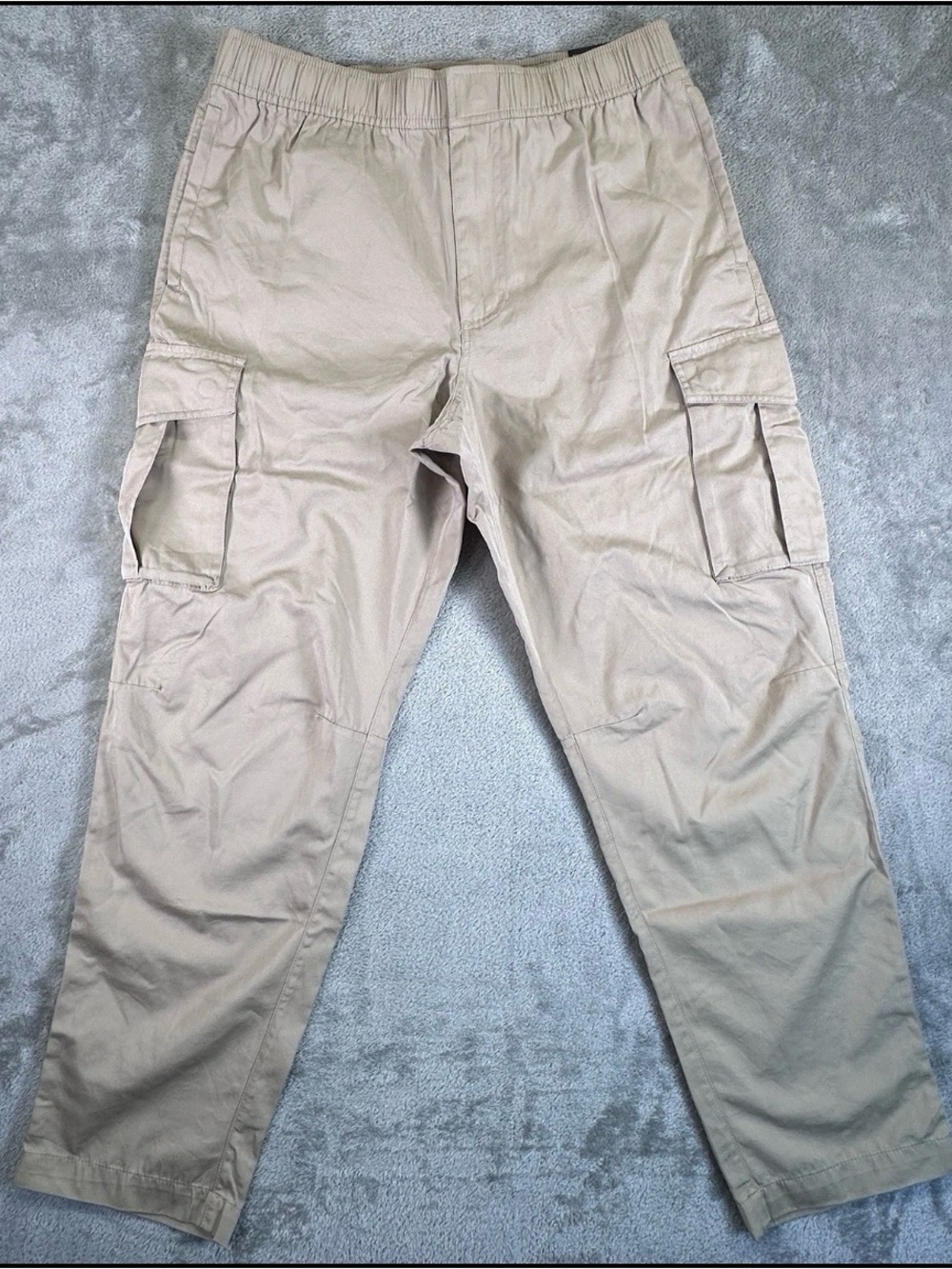 CSG Everett Cargo Pants Mens Large Tan Standard Fit Tapered Leg NWT